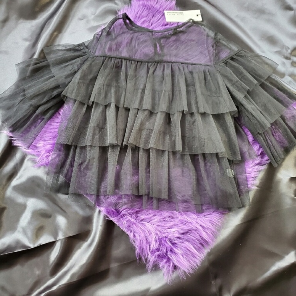 Sheer ruffle shirt